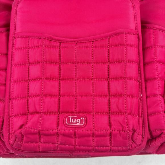 Lug Tuk Tuk Carry All Diaper Gym Travel Bag Rose Pink Multiple Pockets - Picture 15 of 15